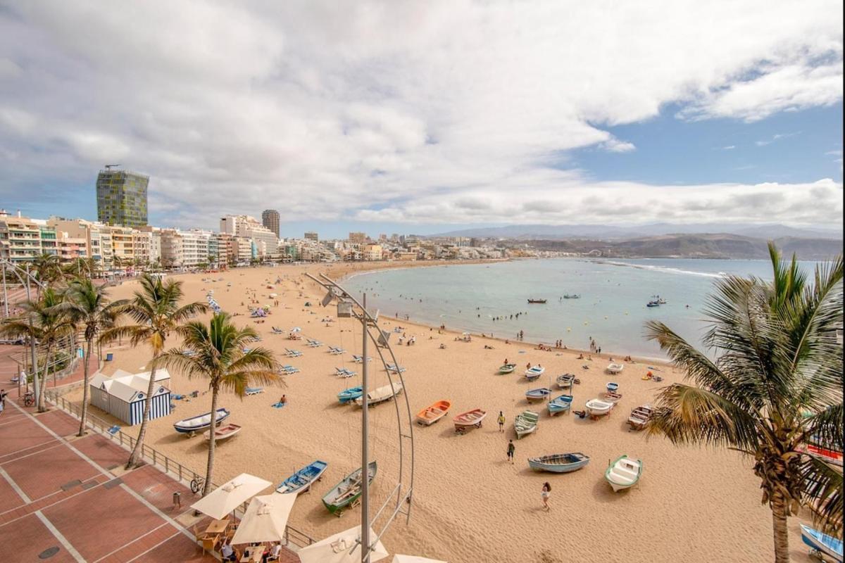 En Primera Linea De La Playa De Las Canteras Vista Al Mar Las Palmas de Gran Canaria Ngoại thất bức ảnh